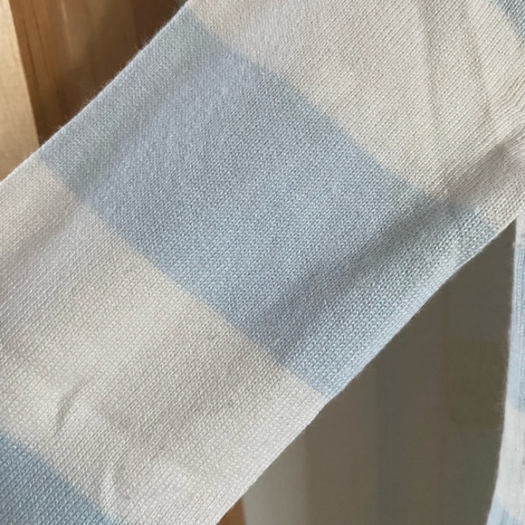 Club Monaco silk knit baby blue stripe sweater - Picture 6 of 15